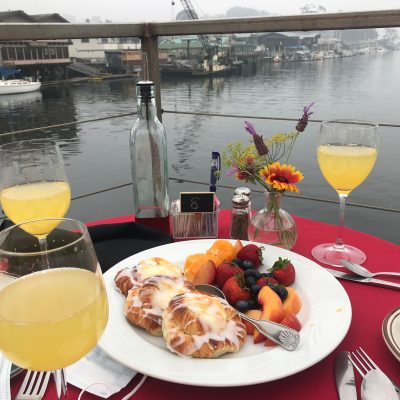 Pastries and fruit during Sunday Brunch